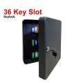 36 Slot Hook Metal Key Box Wall Mount Storage Cabinet Lock