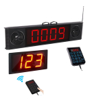 LCD Wireless Queue Calling Number System Pager Display English