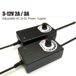 STABLE 3-12V 2A or 3A Adjustable Power Adapter DC No Display Voltage