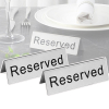 Double Sided Reserved Restaurant Stainless Steel Table Sign Stand 