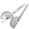 Stainless Steel Protractor Measure Angle 0-180 Ruler Degree Tool