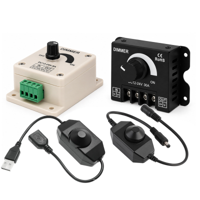 LED Dimmer DC 12V-24V Lighting Dimming Brightness Controller Switch LED Dimmer DC 12V-24V Lighting Dimming Brightness Controller Switch