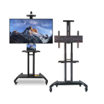 AVA1500-60-1P Portable Heavy Duty Mobile TV Stand Trolley 32-75 inch