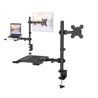 M074 Dual Monitor Arm Desktop Mount Adjustable Bracket 17-32"