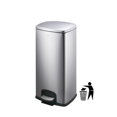 30L Pedal Smart Dustbin Waste Bin Stainless Steel Large Tong Sampah