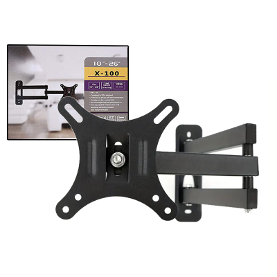 X-100 Adjustable 10-26 inch LED Wall Mount Bracket Tilt Swivel