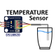 DS18B20 Temperature Sensor Module + Waterproof Probe Stainless Steel