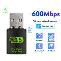 WiFi + Bluetooth USB 5 Wireless Network Adapter 600Mbps Dual Band 