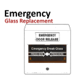 Emergency Break Glass Replacement Glass 7.5cm x 4cm Easy Replace