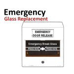 Emergency Break Glass Replacement Glass 7.5cm x 4cm Easy Replace