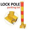 Heavy Duty Lockable Car Parking Bollard Safety Steel Column Pole 60cm
