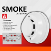 Wired Security Burglar Alarm Wired Smoke Detector Sensor w LED