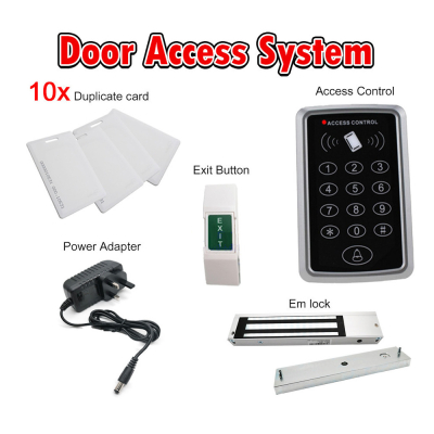 RFID Door Access Security System 280kg Magnetic Lock Card Set RFID Door Access Security System 280kg Magnetic Lock Card Set
