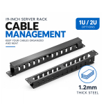 1U 2U Cable Management for Server Rack 19 Inch 1.2mm Thickness + Screw