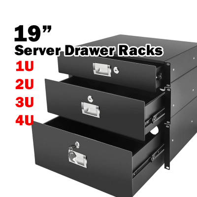 19" Rack Mount Drawer Lockable Metal 1U/2U/3U/4U Server Cabinet 
