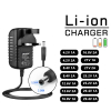 LION Battery Charger DC 5.5mm x 2.1mm 4.2V 8.4V 12.6V 16.8V 21V 25.2V
