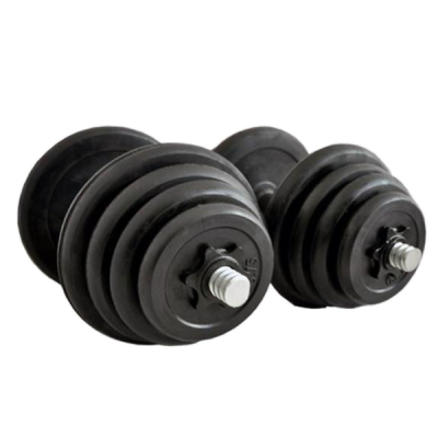 Rubber Black Dumbbell Fitness GYM Dumbell Exercise 30kg