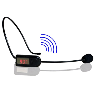 FM Wireless Microphone Headset Megaphone Radio Mic Loudspeaker