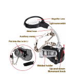 Third Hand Soldering Stand with Magnifying Glass & Led Light