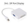 3 in 1 Mini DP Port to HDMI VGA DVI (Square)