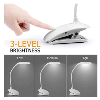 Desk Book Lamp Light with Touch Sensor Rechargable Battery USB