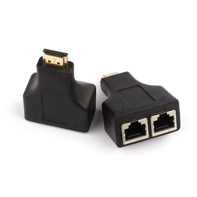 HDMI Over To Dual Port RJ45 Network Cable Extender Cat5e Cat6