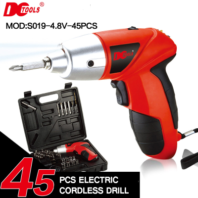 DCTOOLS Drill Electric Screwdriver 45 Pcs in 1 Drill Set Cordless