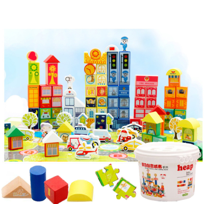 Muwanzi Toy Block 156pc Educational Wooden Building Alphanumeric