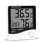 HTC-1 Digital LCD Temperature Humidity Hygrometer With Alarm Clock