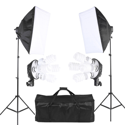 2 Stand Light Studio Lighting Soft box Photo Equipment Kit