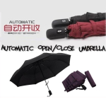 Korea Style A Key to Open and Close Automatic Auto Foldable Umbrella 