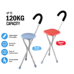 Walking Stick Stool Crutch Chair Seat Tongkat Kerusi Lipat Foldable