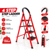 4 Step Medium Duty Foldable Steel Ladder Tangga With Hand Grip