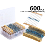 600pcs Resistor bundle mix (10ohm - 1M ohm) 1/4W (30 Values) 