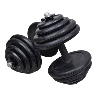 Rubber Black Dumbbell Fitness GYM Dumbell Exercise 10kg