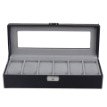 Carbon Fiber Watch Display Storage Box  (6 Slot)