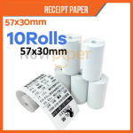 57 x 30 Thermal Receipt Paper For Pos Mini Printer 57mm (10 rolls)